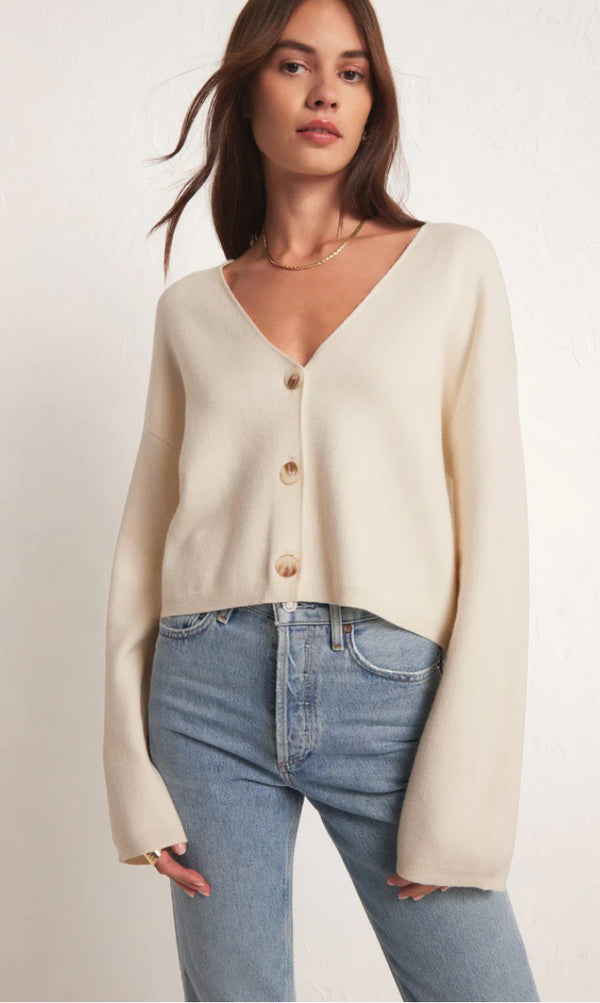 Z SUPPLY CARDIGAN IN CREME