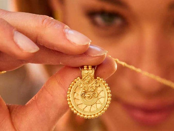 Satya Jewelry - 18" Mandala Gold Necklace