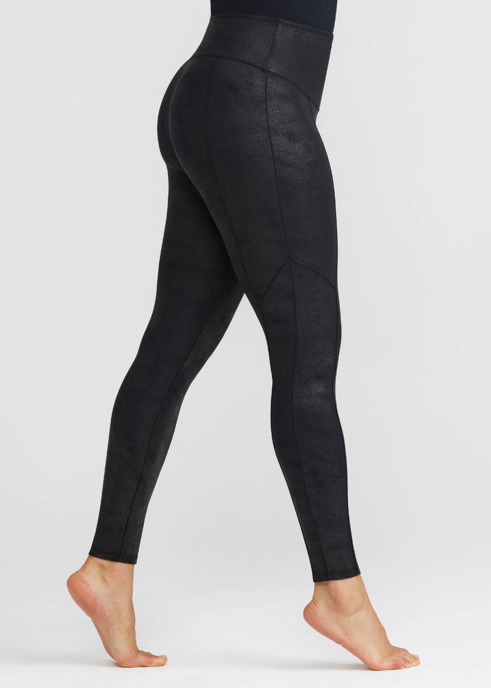 Mono B Womens Tactel Star Print High Waist Black Activewear Leggings Size  SMALL
