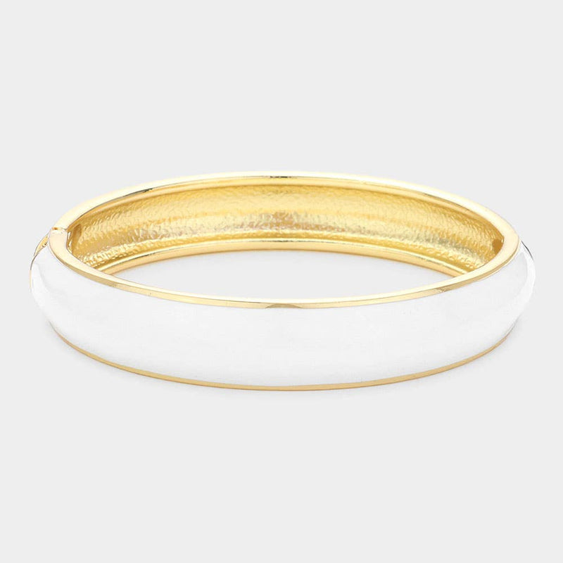 Sensibling Corp: Enamel Hinged Bangle Bracelet in Red