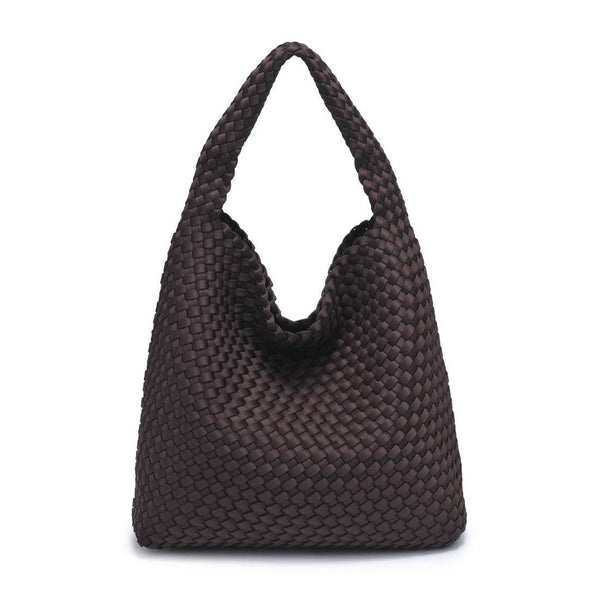Sol and Selene - Celestial Woven Neoprene Hobo: Chocolate