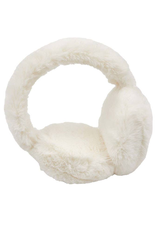 Hana: C.C Faux Fur Earmuffs in Ivory