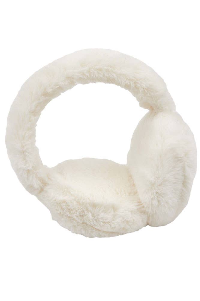 Hana: C.C Faux Fur Earmuffs in Ivory