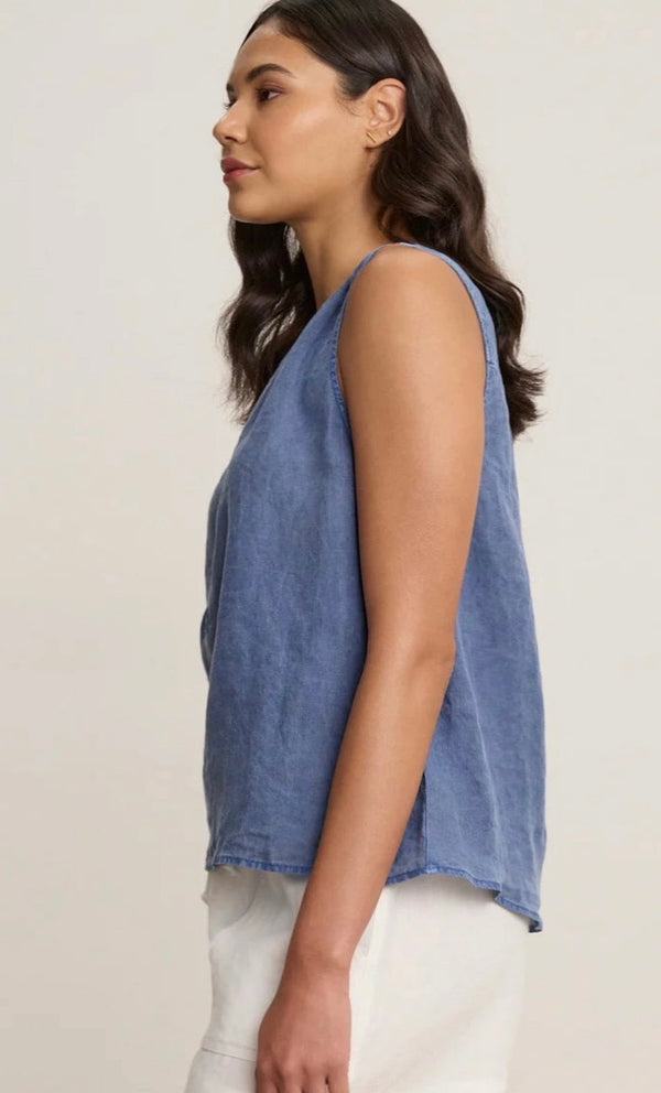Velvet by Graham & Spencer: Tacy V Neck Blouse in Indigo