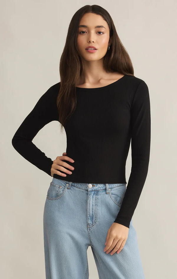 Z Supply Infinity Fitted layering tee Black