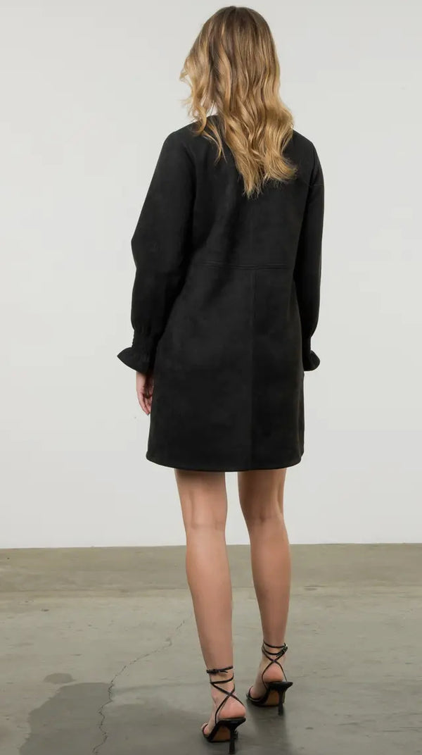 THML BLACK SUEDE DRESS