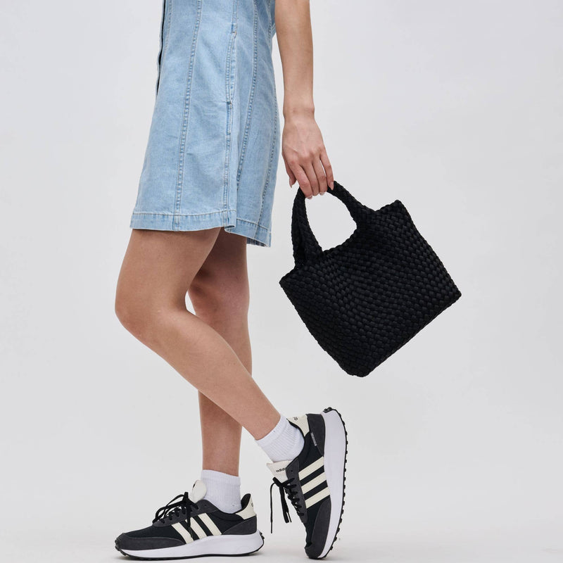 Sol and Selene - Sky's The Limit Small Woven Neoprene Crossbody: Dark Denim