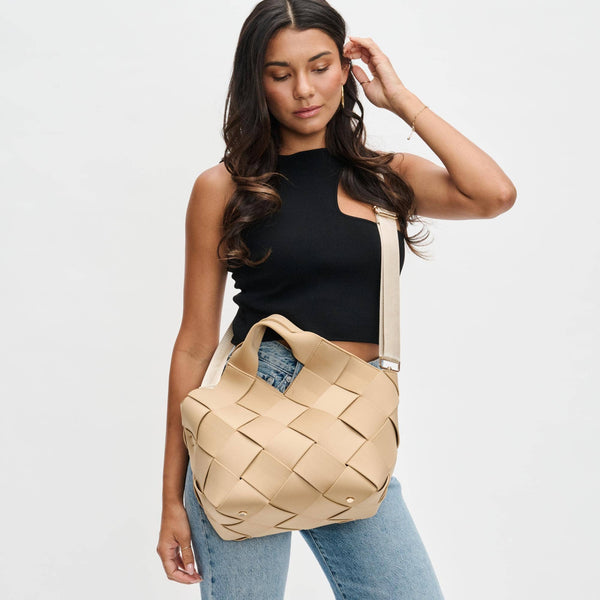 Sol and Selene - Resilience - Woven Neoprene Tote: Nude