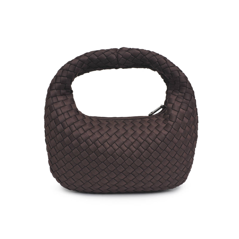 Sol and Selene - Dare to Dream - Small Woven Neoprene Clutch: Chocolate