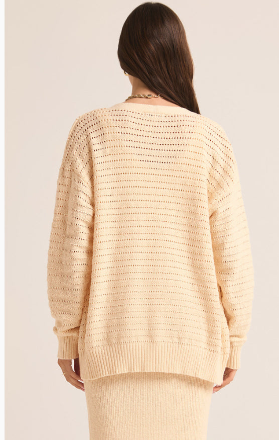 Z SUPPLY- ARCADIA CARDIGAN OAT MILK