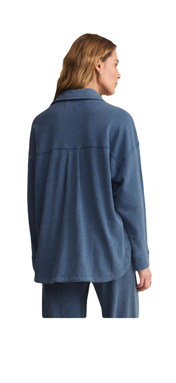Z Supply: All Day Knit Jacket in Vintage Denim