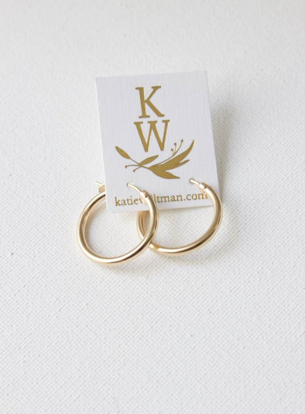 Katie Waltman Jewelry - Gold Filled Hoops: GOLD