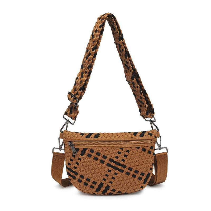 Sol and Selene - Ethereal - Woven Neoprene Crossbody: Sand Black