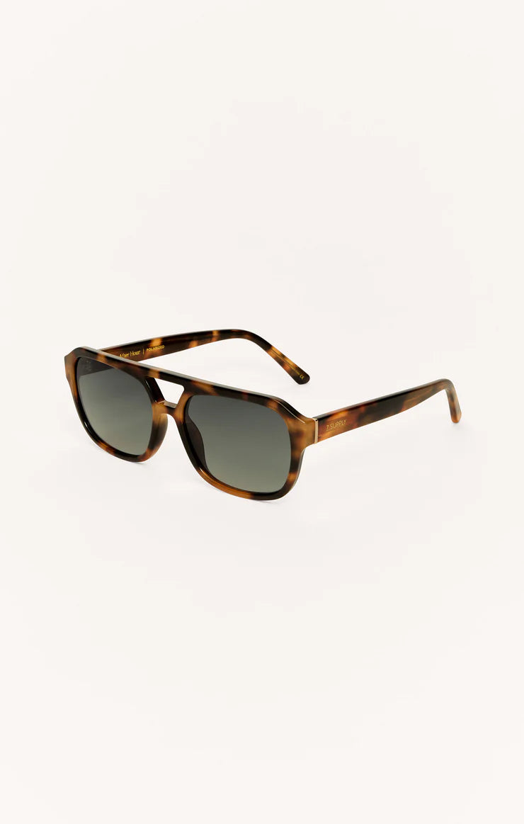 Z Supply After Hours Polarized Sunglasses: Dark Tortoise Gradient