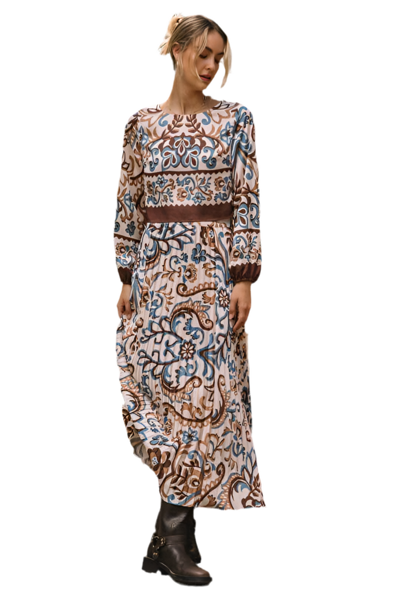 Skies Are Blue: Border Print Top