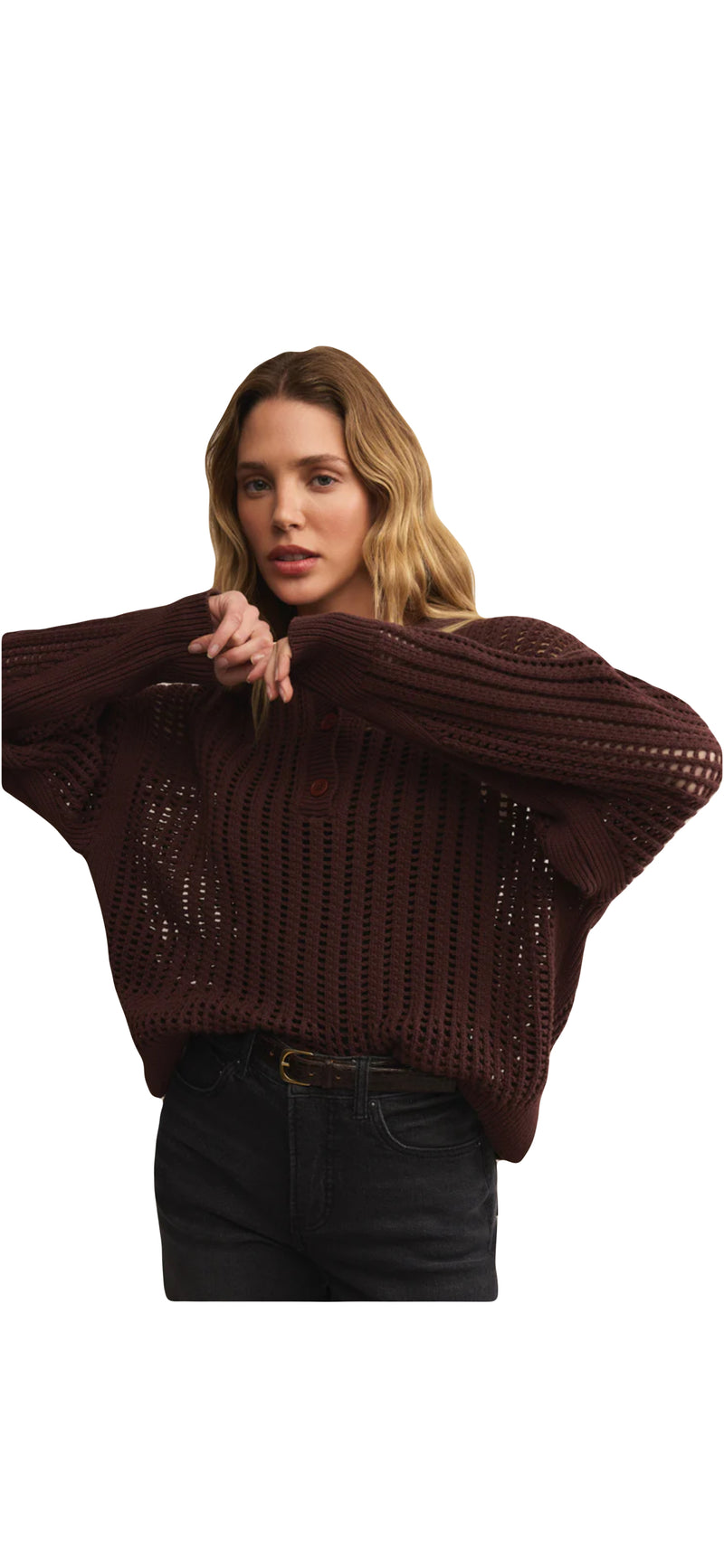 Z Supply: Looking Glass Polo Sweater