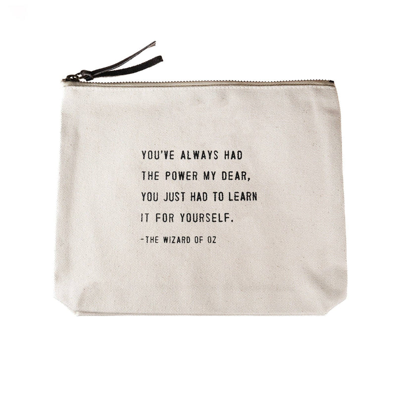 Sugarboo & Co - You've Always Had The Power (The Wizard of Oz) Canvas Zip Bag