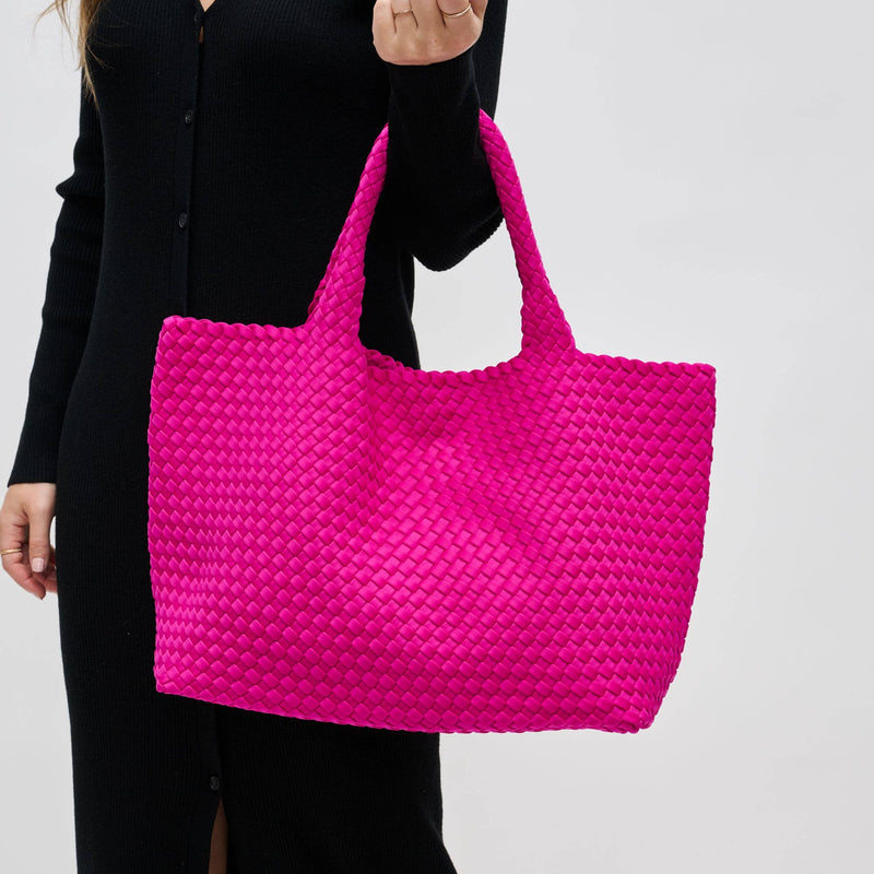 Sol and Selene - Sky's The Limit - Large Woven Neoprene Tote: Chocolate