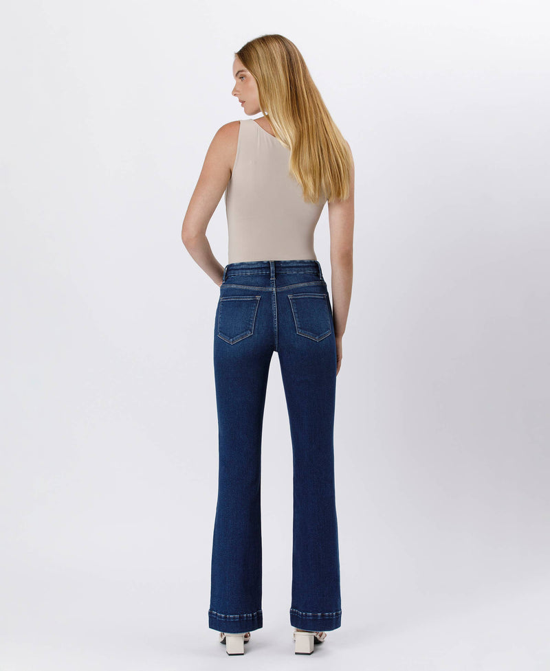 Flying Monkey: “Blue Element” High Rise Trouser Hem Bootcut Jeans