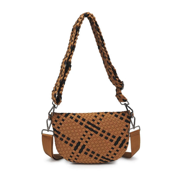 Sol and Selene - Ethereal - Woven Neoprene Crossbody: Sand Black