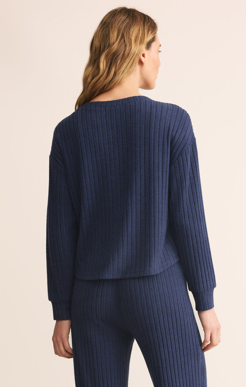 Z Supply: Elfie Rib Top in Blue Sapphire