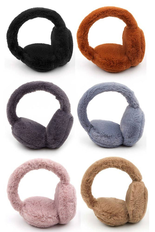 Hana: C.C Faux Fur Earmuffs in Ivory