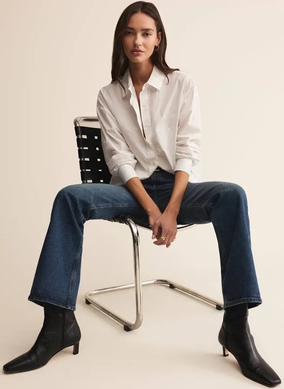 Z Supply: Elevated Poplin Button Up in White