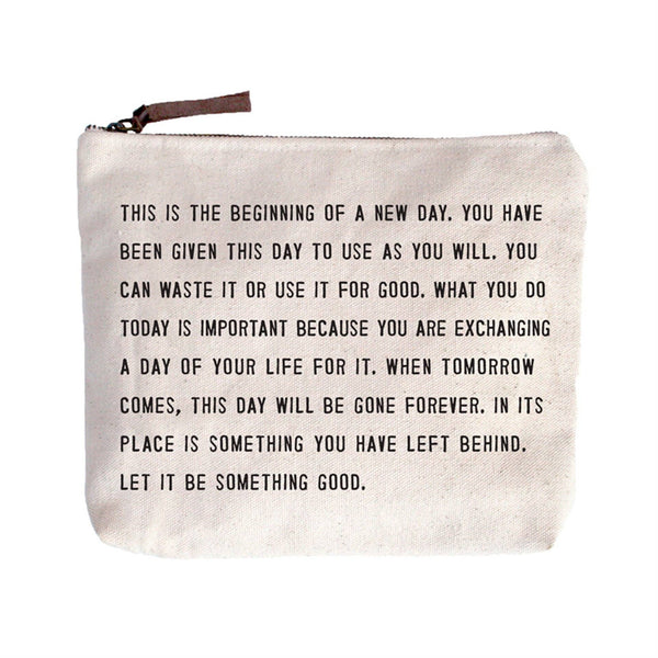 Sugarboo & Co - This Is The Beginning Canvas Zip Bag