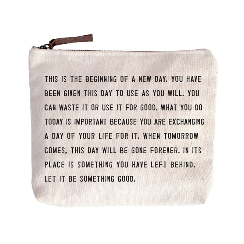Sugarboo & Co - This Is The Beginning Canvas Zip Bag