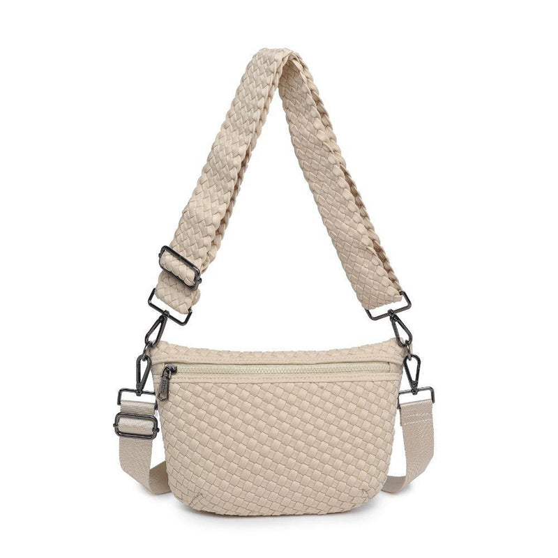 Sol and Selene - Ethereal - Woven Neoprene Crossbody: Black Nude
