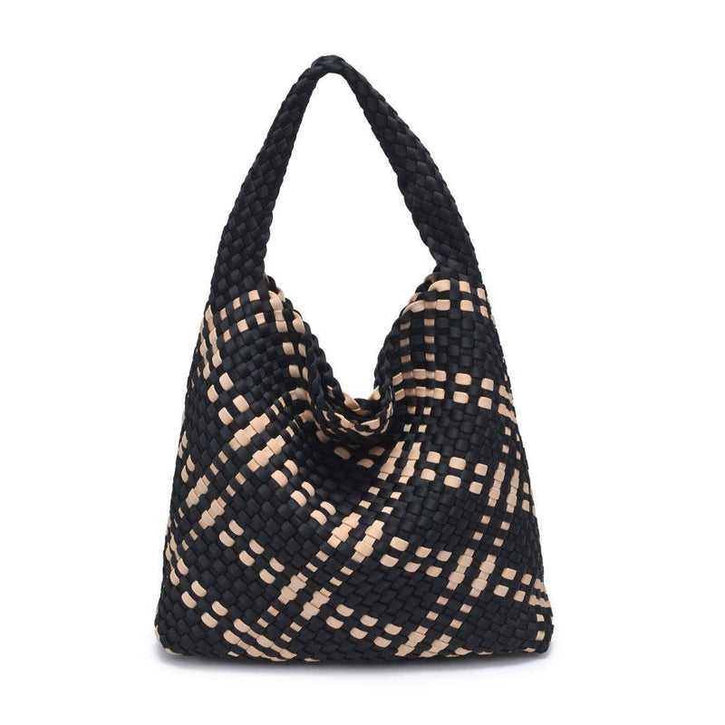 Sol and Selene - Celestial Woven Neoprene Hobo: Chocolate