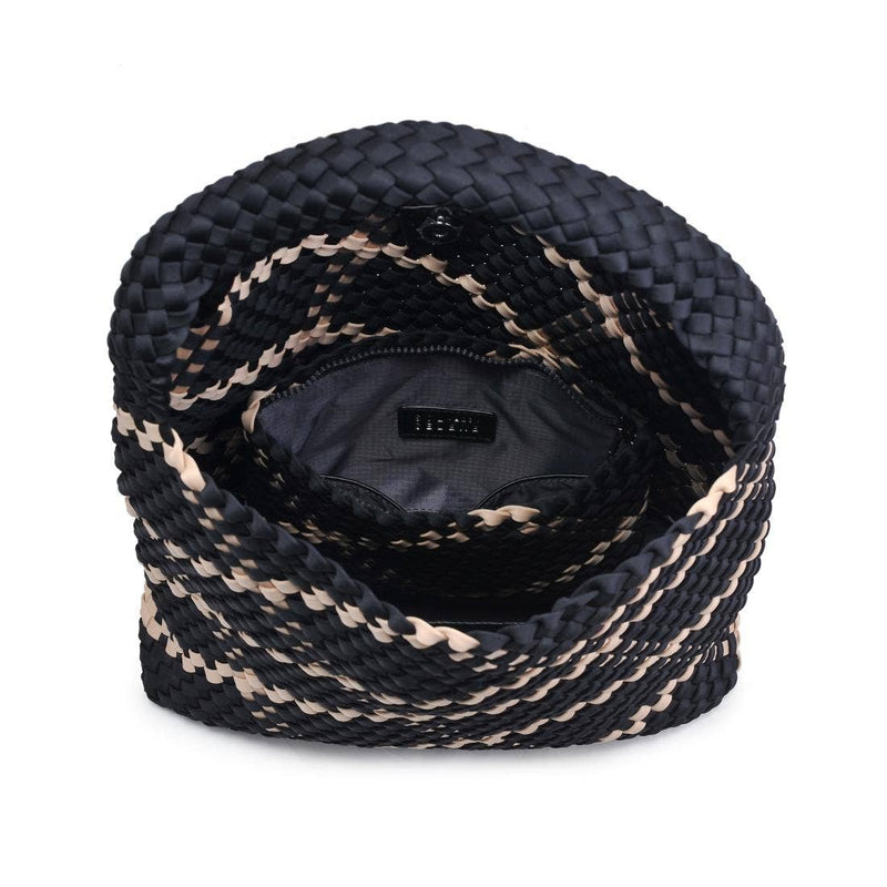 Sol and Selene - Celestial Woven Neoprene Hobo: Black Nude