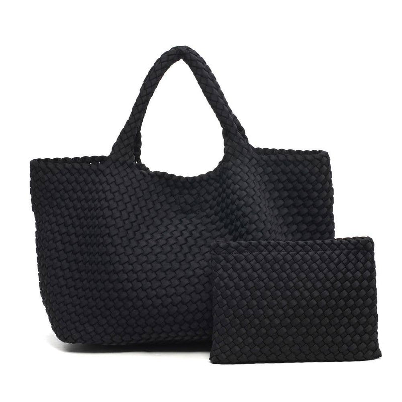 Sol and Selene - Sky's The Limit - Large Woven Neoprene Tote: Chocolate