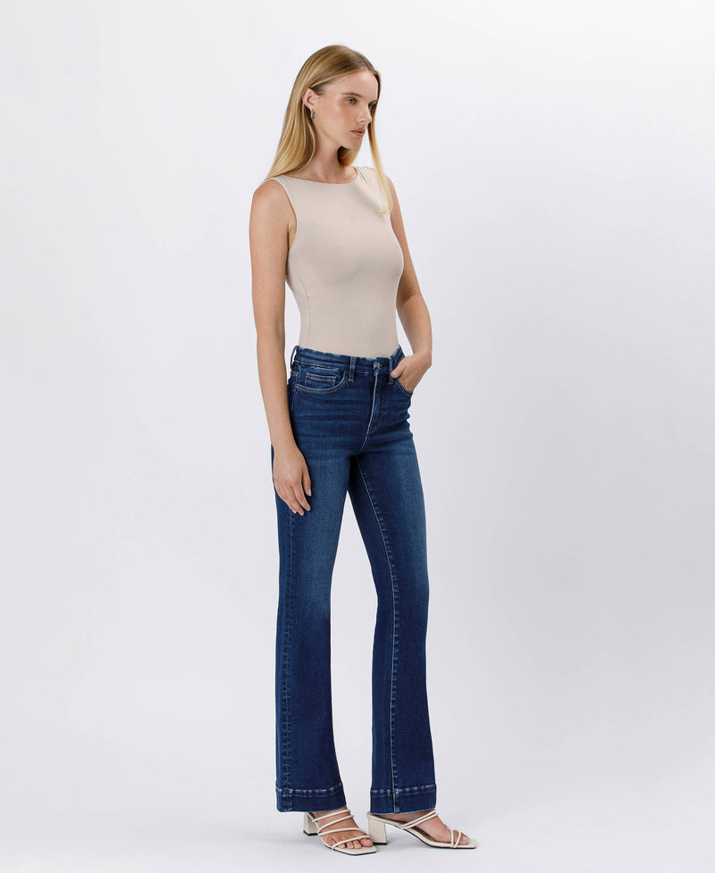 Flying Monkey: “Blue Element” High Rise Trouser Hem Bootcut Jeans