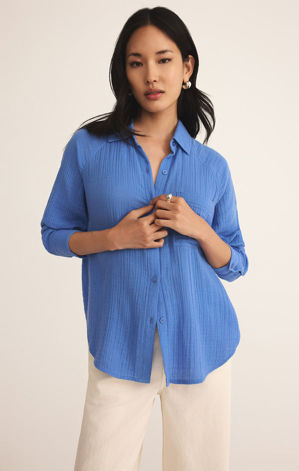Z Supply The Perfect Airy Top: Bay Blue