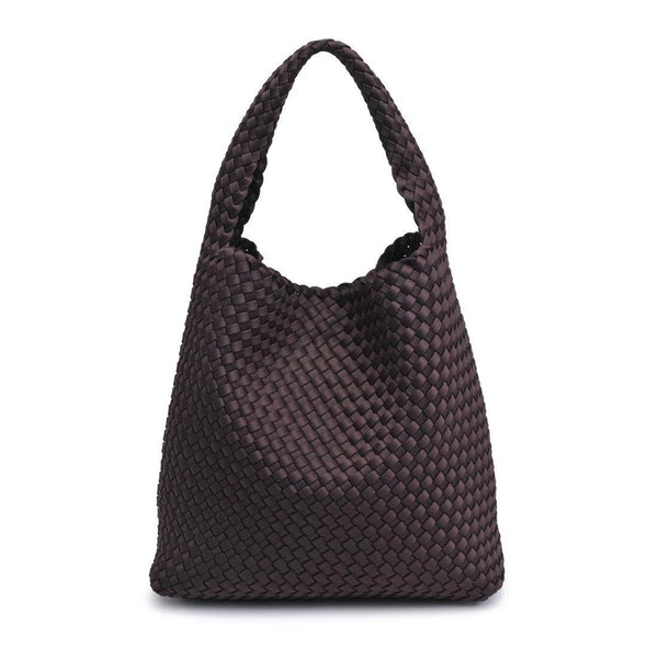 Sol and Selene - Celestial Woven Neoprene Hobo: Chocolate