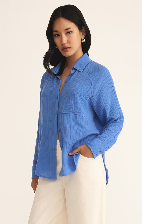Z Supply The Perfect Airy Top: Bay Blue