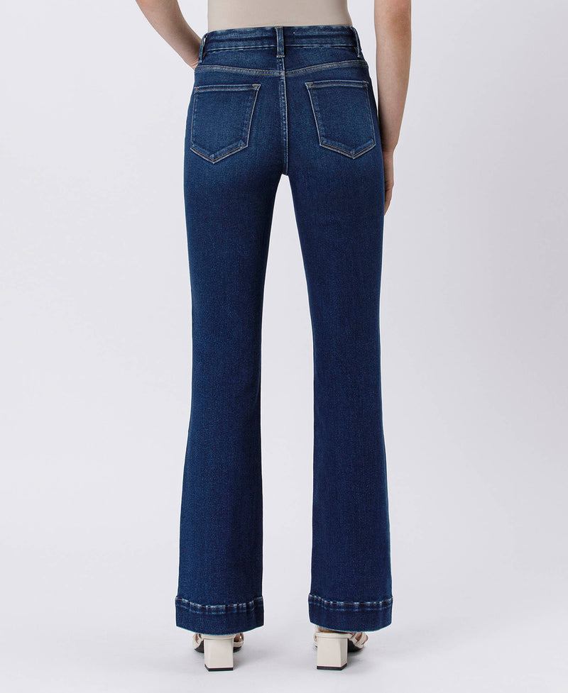 Flying Monkey: “Blue Element” High Rise Trouser Hem Bootcut Jeans