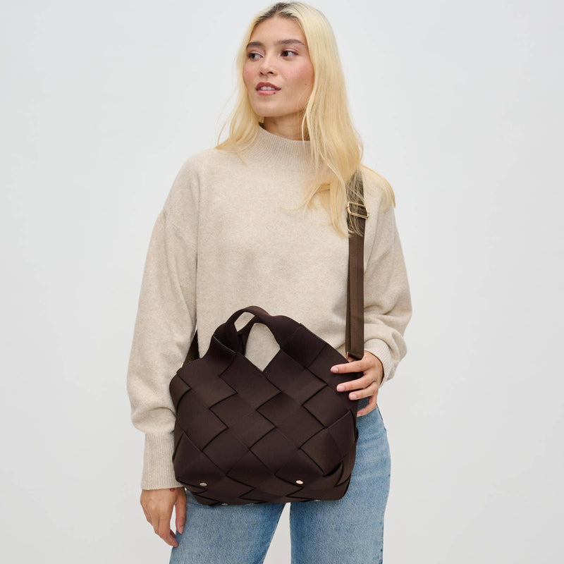 Sol and Selene - Resilience - Woven Neoprene Tote: Chocolate