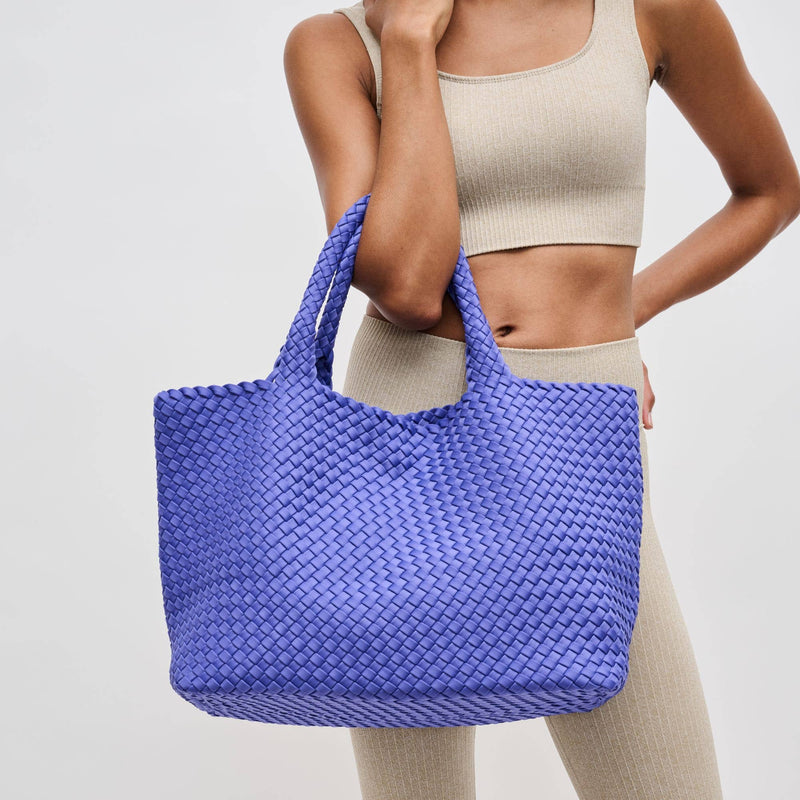 Sol and Selene - Sky's The Limit - Large Woven Neoprene Tote: Chocolate