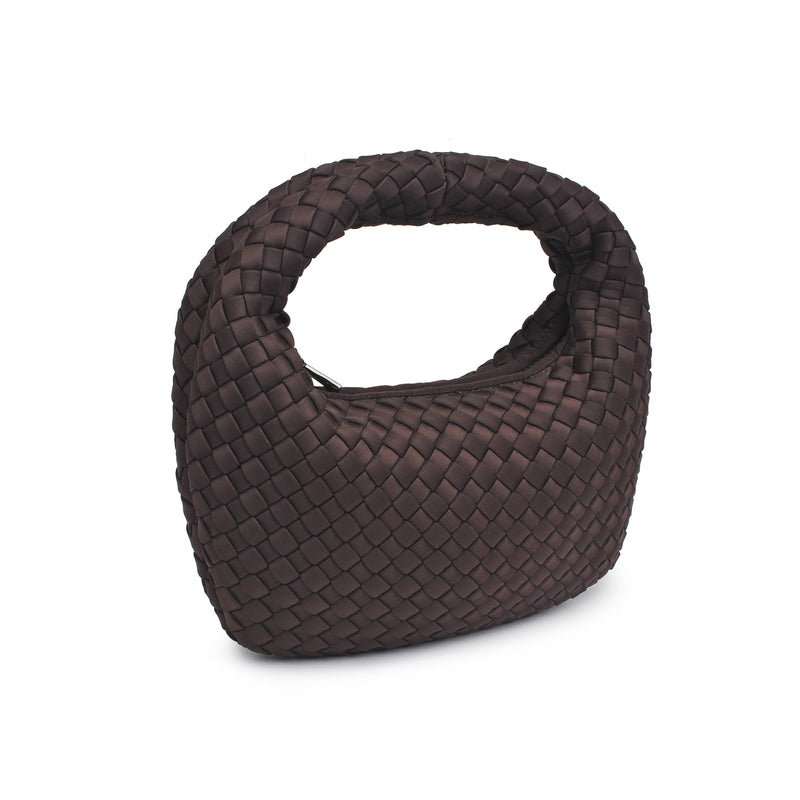 Sol and Selene - Dare to Dream - Small Woven Neoprene Clutch: Chocolate