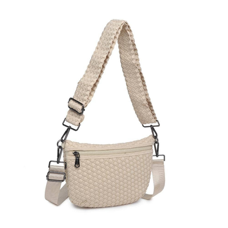 Sol and Selene - Ethereal - Woven Neoprene Crossbody: Sand Black