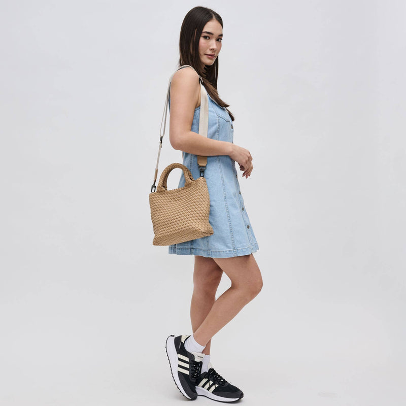 Sol and Selene - Sky's The Limit Small Woven Neoprene Crossbody: Dark Denim