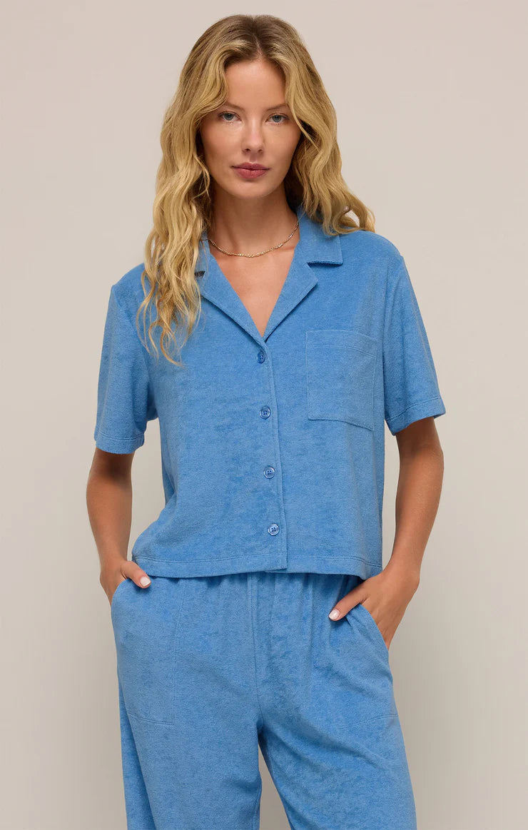 Z Supply Resort Loop Terry Top: Salty blue