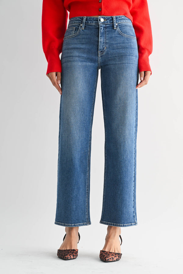 Just Black Denim: Mid Rise, Slim, Wide Leg