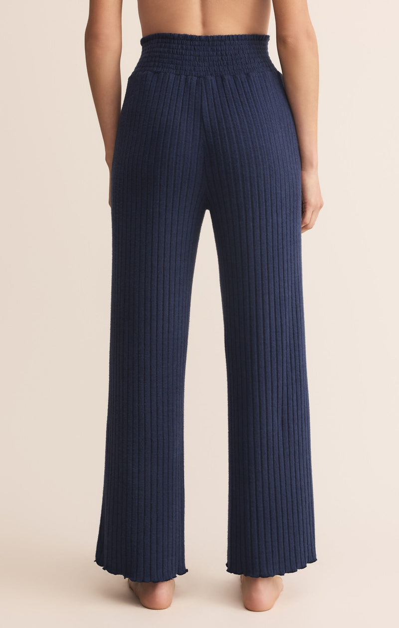 Z Supply: Dawn Smocked Pant in Blue Sapphire