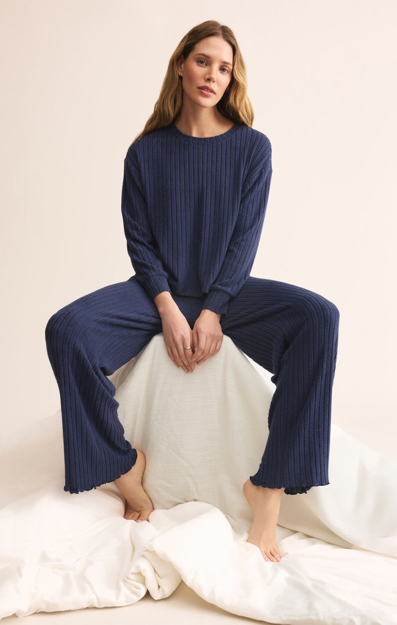 Z Supply: Elfie Rib Top in Blue Sapphire