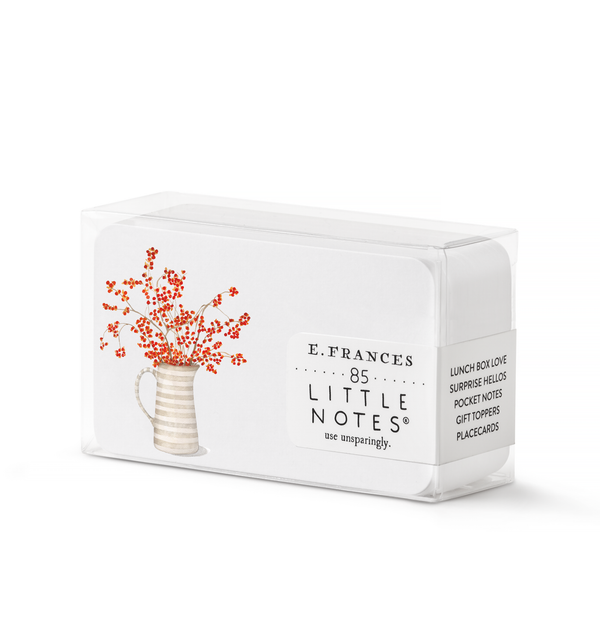 E. Frances Paper: Autumn Berry Pitcher Little Notes® | Fall Mini Notecards