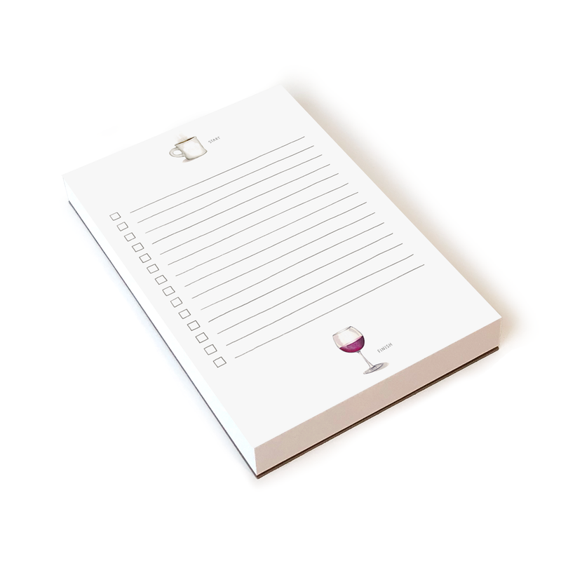 E. Frances Paper - Start & Finish Lined Notepad | Wine & Coffee