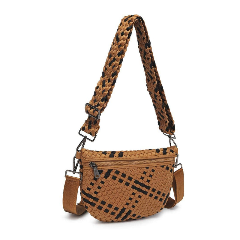 Sol and Selene - Ethereal - Woven Neoprene Crossbody: Sand Black
